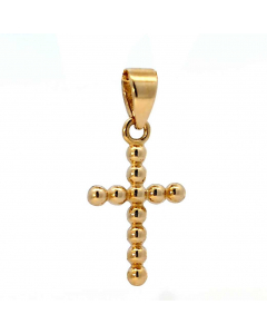 126.95 Anhänger für Halskette Kreuz Kügelchen echt massiv 585-14 Karat Gold 998.S626.00217.1-ohne-kette