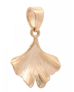 113.95 Anhänger für Halskette Ginkgoblatt echt massiv 585-14 Karat Gold 998.S626.00250.1-ohne-kette Anhänger 585 - 14 Karat Gold
