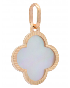 189.95 Anhänger für Halskette Blume klein Perlmutt echt massiv 585-14 Karat Gold 998.S626.00427.1-ohne-kette Anhänger 585 - 14 Karat Gold