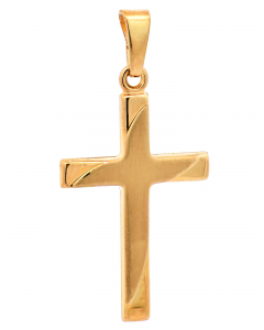 206.95 Kettenanhänger Gold Anhänger Kreuz massiv 585 - 14 Karat Gold 904-KR126599