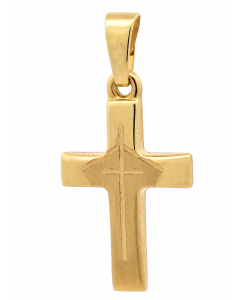 165.95 Kettenanhänger Gold Anhänger Kreuz massiv 585 - 14 Karat Gold 904-KR127146
