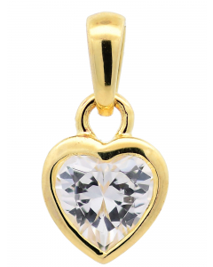 24.95 Anhänger Herz Zirkonia massiv 925 Sterlingsilber vergoldet 904-AN150148