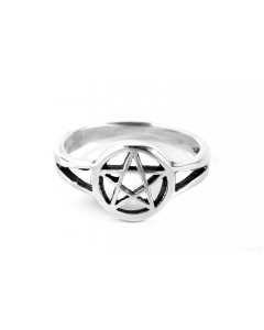 15.95 Pentagramm Ring Größe 60 Celtic Schutzring Drudenfuß 900-R105-60