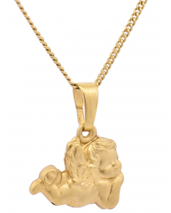 167.95 Gold Anhänger mit Zirkonia mit Goldkette massiv 333 - 8 Karat Gold 904-AN139122-333-11-PL