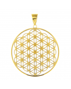 Anhänger Blume des Lebensn 585 - 14 Karat Gelbgold wahlweise mit massiver Goldkette Panzerkette 333 - 8 Karat Gelbgold