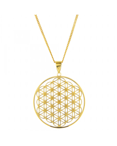 Anhänger Blume des Lebensn 585 - 14 Karat Gelbgold wahlweise mit massiver Goldkette Panzerkette 333 - 8 Karat Gelbgold