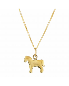 Anhänger Pferd 585 - 14 Karat Gelbgold wahlweise mit massiver Goldkette 333 - 8 Karat Gelbgold - Länge nach Wahl