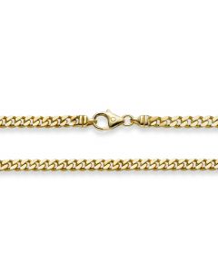 4,0 mm 750 - 18 Karat Gold Armkette Panzerkette 4-seitig diamantiert massiv Gold hochwertige Goldkette - Länge nach Wahl