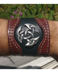38.95 Lederarmband mit Offener Dreifalt Keltik keltischer Knoten 909-LWB40