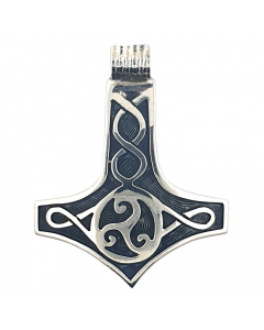 37.95 Thors Hammer Schmuck Anhänger 925er Silber - Thorhammer - 38x45 mm 909-RR14 Thors Hammer Anhänger Silber