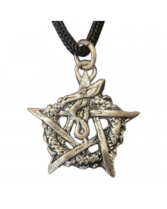 23.95 Ouroborous Schmuck Anhänger 925er Silber 23x24mm + Halsband 909-SC8 SIGO2023