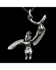 12.95 Adlertänzer mit Adler Schmuck Anhänger Silber Vögel 30x30mm (inklusive 949-IP12-Adler SIGO2023