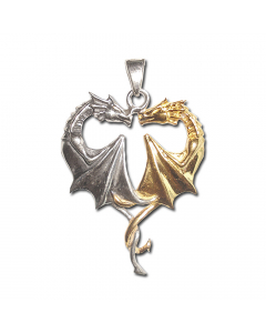 49.95 Drachen Herz Schmuck Anhänger Silber Drachen 29mm + echte Silberkette 909-COM02-Drachen