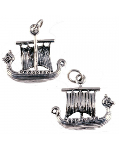 21.95 Wikingeramulett Schiff Schmuck Anhänger 925er Silber Wikinger 25x25mm 949-VP59-Boot Wikinger Anhänger aus Silber