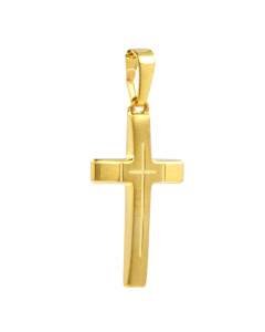 Anhänger Kreuz mit massiver Goldkette 1,1 mm 333-8 Karat Gold Juwelier Qualität