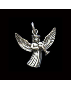 21.95 Engel mit Posaune Schmuck Anhänger 925er Silber 30mm 924-P351 Engel und Elfen Anhänger