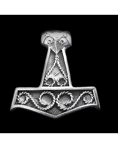 69.95 Thors Hammer Schmuck Anhänger 925er Silber - Thorhammer - 35x35mm 933-CP64 Thors Hammer Anhänger Silber