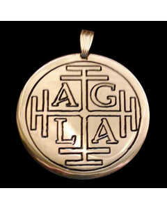 14.95 AGLA Anhänger Schmuck - Agla - 35mm Durchmesser 942-SG033 Halbedelmetall