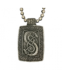 18.95 Schlangen von Urnes Schmuck Anhänger - Wikinger - 36x22mm 909-V10-Schlangen Wikinger Anhänger aus Silber