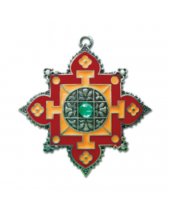 19.95 Mandala Anhänger Schmuck - Buddha - 50x48mm 909-BD13-Mandala Halbedelmetall