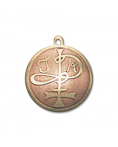 10.95 Messing-Kupfer Amulett Anhänger Schmuck 27x24mm 909-39 Halbedelmetall
