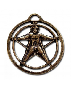 11.95 Agrippa Pentagramm Anhänger Schmuck Pentagramm 25x30mm mit Halsband 909-AZ13 Halbedelmetall