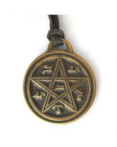 11.95 Venus Pentagramm Anhänger Schmuck - Fünfstern - 25x30mm mit Halsband 909-AZ09 Halbedelmetall
