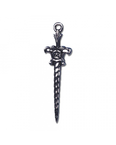 18.95 Einhorn Zauberstab Anhänger Schmuck mit Halskette 50x14mm 909-CZ5 Halbedelmetall