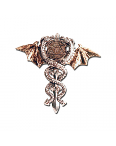 30.95 HEILIGES DRACHENAMULETT Anhänger Schmuck 63x64mm 909-FB4 Halbedelmetall