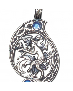 28.95 Pan Anhänger Schmuck 42x24mm Wikinger Swarovski Kristalle + Kette 909-FI49 Wikinger Anhänger aus Silber