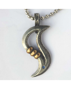 12.95 DÜNE Anhänger Schmuck + Kette - Fantasie , Modern - 43x20mm 909-AT15 Halbedelmetall