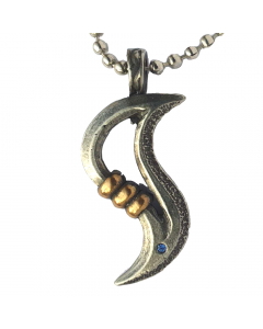 12.95 DÜNE Anhänger Schmuck + Kette - Fantasie , Modern - 43x20mm 909-AT15 Halbedelmetall