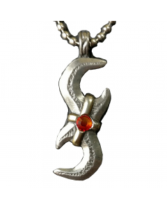 12.95 BESINNUNG Anhänger Schmuck + Kette - Fantasie , Modern - 46x18 mm 909-AT2 Halbedelmetall