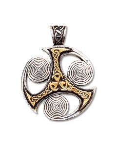 22.95 Triskilian Anhänger Schmuck 46x36mm mit Kette 909-MC04 Halbedelmetall