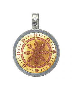 9.95 Wheel of Law Anhänger Schmuck 29x37mm 909-MT10 Halbedelmetall