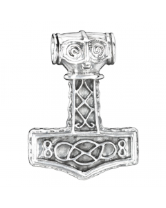 49.95 Thors Hammer mit Knoten gross Anhänger Schmuck - Thorhammer - 33x24mm 933-FSP109 Halbedelmetall