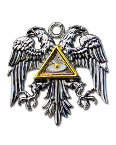 27.95 Byzantinischer Adler Anhänger Schmuck - Mittelalter , Vögel - 35x35mm 909-KT06 Halbedelmetall