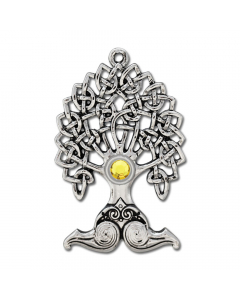 21.95 Merlins Eiche Mythische Kelten Baum Knoten Schmuck Anhänger Amulett T 909-MY08 Halbedelmetall