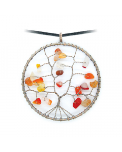 8.95 Lebensbaum Karneol Schmuck Anhänger Baum des Lebens 915-ADV03 Lebensbaum Anhänger