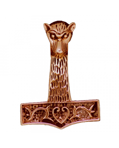17.95 Thorhammer Wolfskopf Bronze Anhänger Schmuck Thor Viking 45mm x 33 mm 922-WB-005 Halbedelmetall