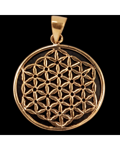 16.95 Blume des Lebens Anhänger Bronze Schmuck Kraft Energie Licht Liebe 922-WB-073 Blume des Lebens Anhänger