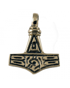 12.95 Thorhammer Schmuck Anhänger Bronze - Thorhammer - 32x26mm 949-VTH15B-Thor Halbedelmetall