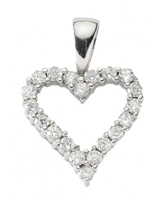 36.95 Anhänger Herz Silber mit Zirkonia massiv 925 Sterlingsilber rhodiniert 904-AN144463-AN00222 Sonstige Anhänger aus Silber