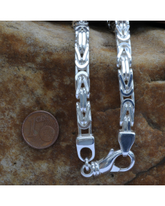 6,1 mm 925 Sterlingsilber Königskette massiv Silber hochwertige Armkette - Länge nach Wahl