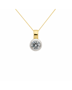155.95 Anhänger aus Gold mit Zirkonia Steinen 333 Gold Kette 904-AN158203-AN158203GP-SET Goldketten