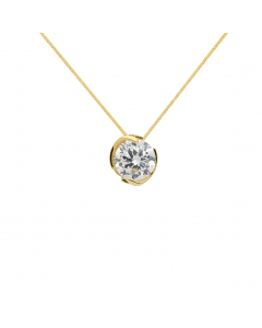 126.95 Anhänger aus Gold mit Zirkonia Stein 333 Gold Kette 904-AN159525-AN159525GP-SET Goldketten