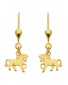 130.95 Ohrhänger, Ohrringe mit Brisur Motiv Pferd 333 Gelbgold 904-OS06534-OR10001 Ohrschmuck