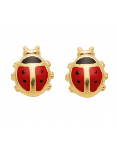 77.95 Ohrstecker Marienkäfer rot emailliert 333 Gelbgold 904-OS17074-OR00076 Ohrschmuck