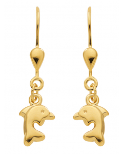 134 Ohrhänger, Ohrringe mit Brisur Delphin 333 Gelbgold 904-OS53917-OR100013 Ohrschmuck