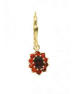 222.95 Ohrhänger, Ohrringe mit Brisur Granat 333 Gelbgold 904-G76881-FA00055 Ohrschmuck